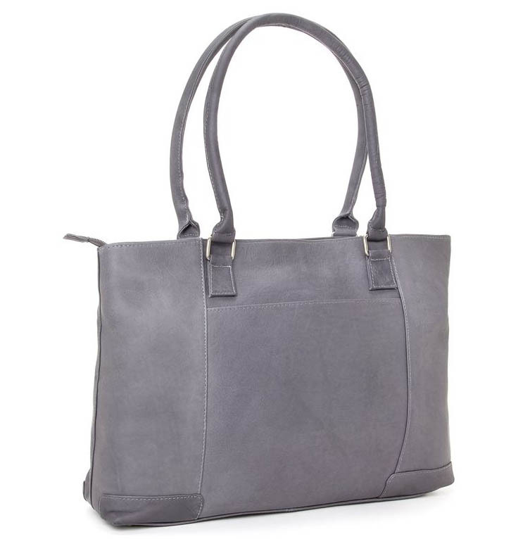 Picture of Le Donne Leather LD-4026-Gry Women Laptop & Handbag Brief&#44; Grey
