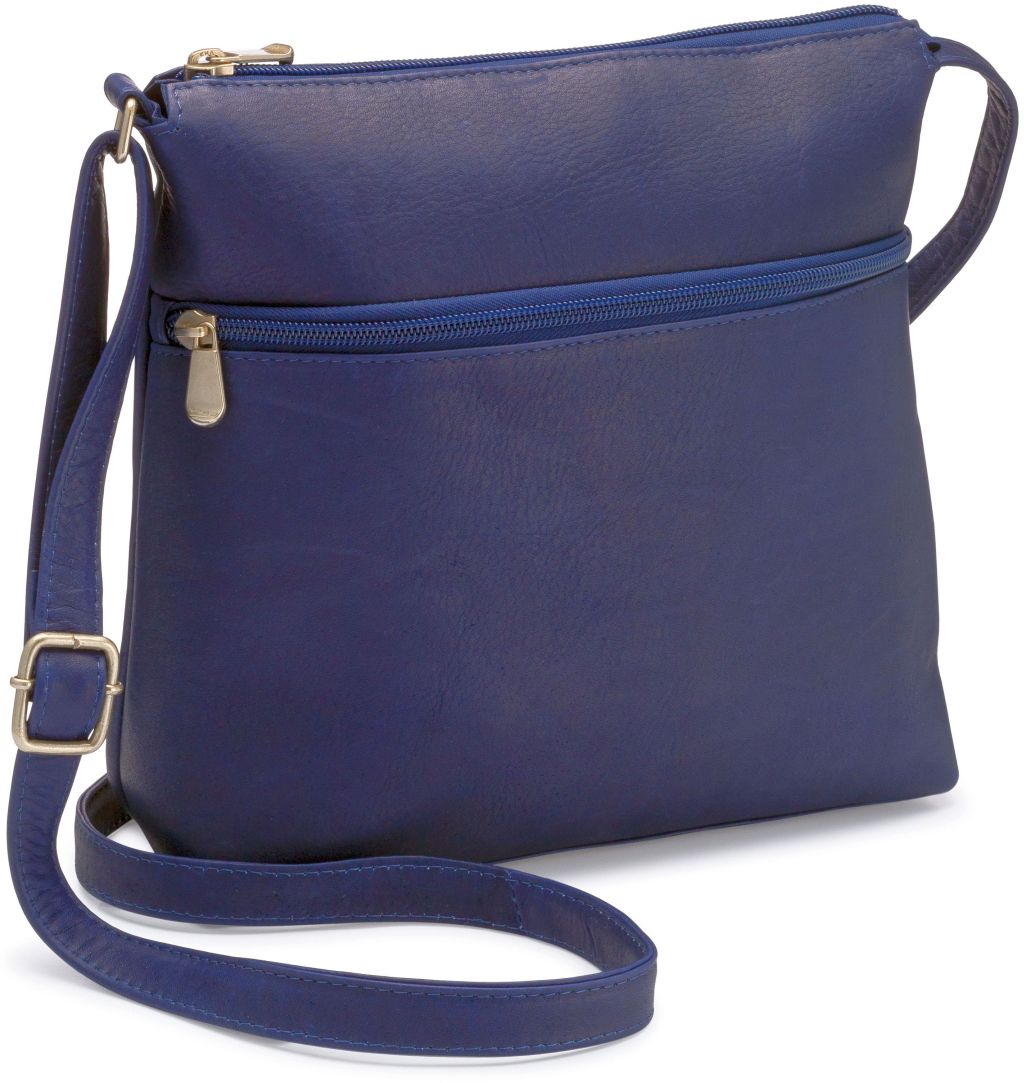 Picture of Le Donne Leather LD-9932-Navy Ash Ridge Crossbody Bag - Navy