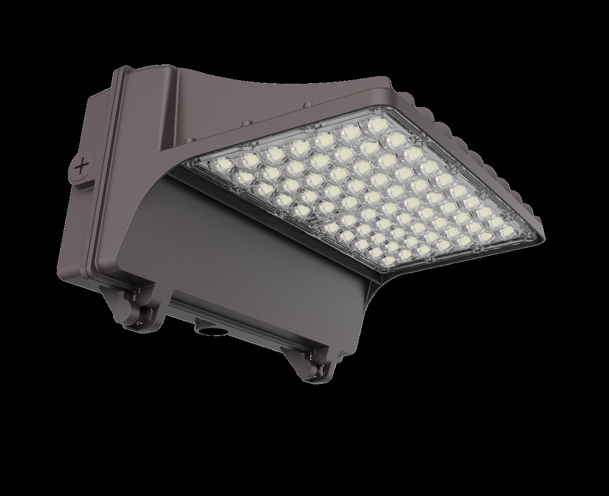 Picture of Ledsion 2FWP-120W-100W-80W-60W-120V-50K Full Cutoff 120W-100W-80W-60W Tunable 13000 Lumens 100-277V Wall Pack Light with Photocell, Brown