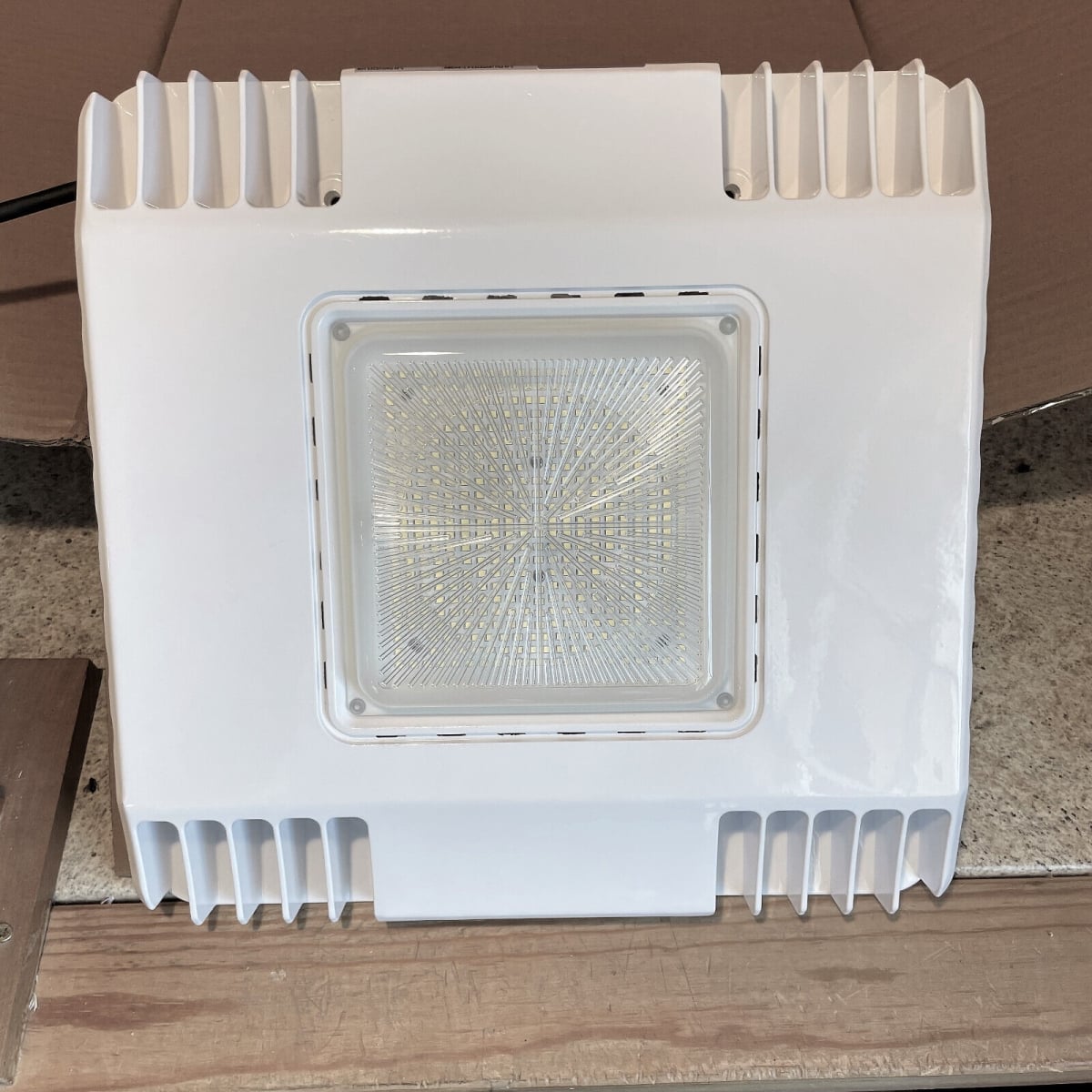 150W 19500 Lumens 100-277V 5700K & SS Driver Canopy Light, White