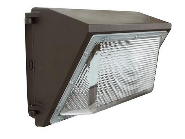 Picture of Ledsion WP-80W-120V-50K-P 80W 10400 Lumens 100-277V Brown PC Cover Wall Pack Light with Compatible Photocell