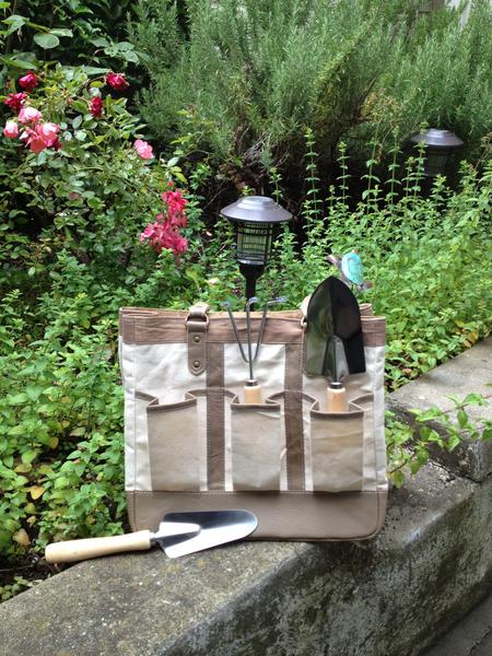 Garden Bag, White & Beige