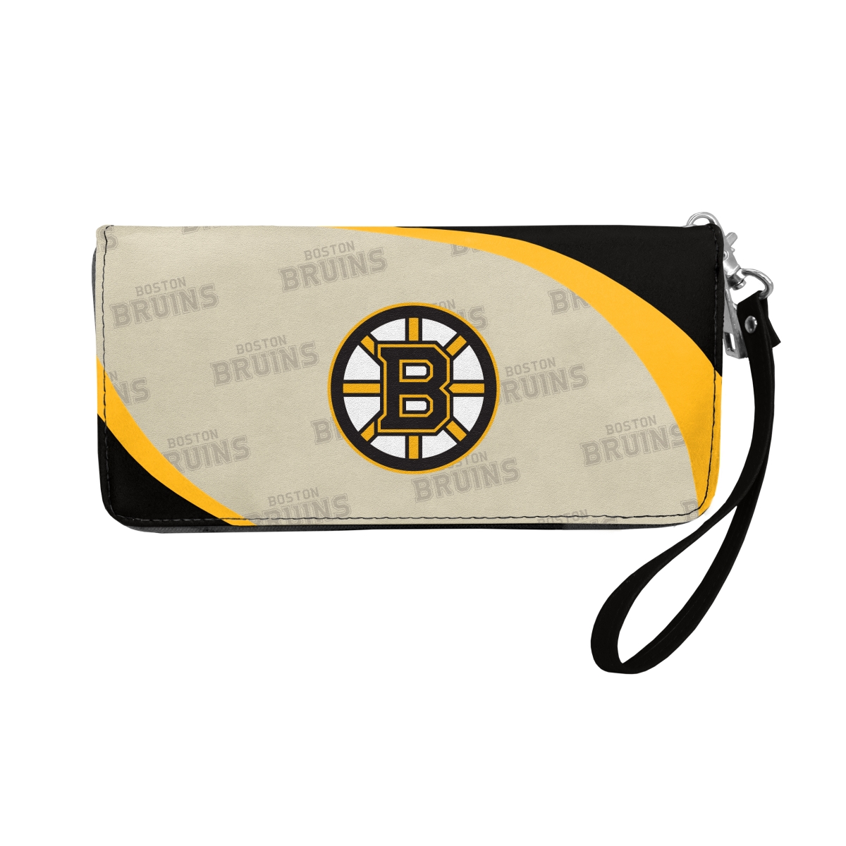 Picture of Little Earth 500902-BRUN NHL Boston Bruins Curve Zip Organizer Wallet