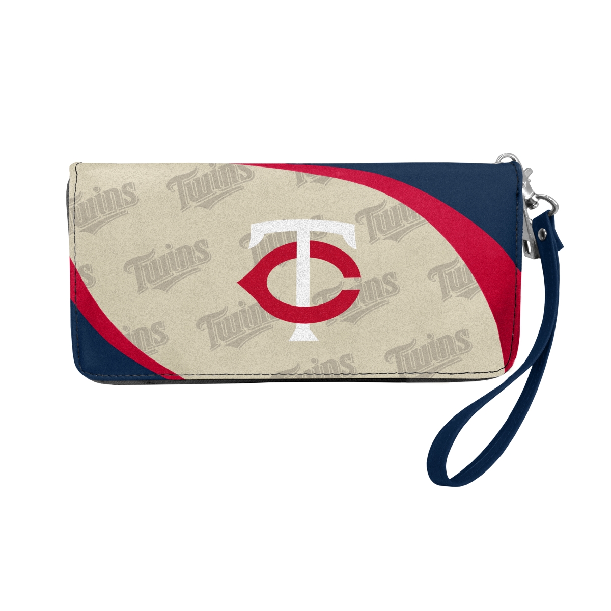 Picture of Little Earth 600902-TWIN MLB Curve Zip Organizer Wallet - Minnesota Twins