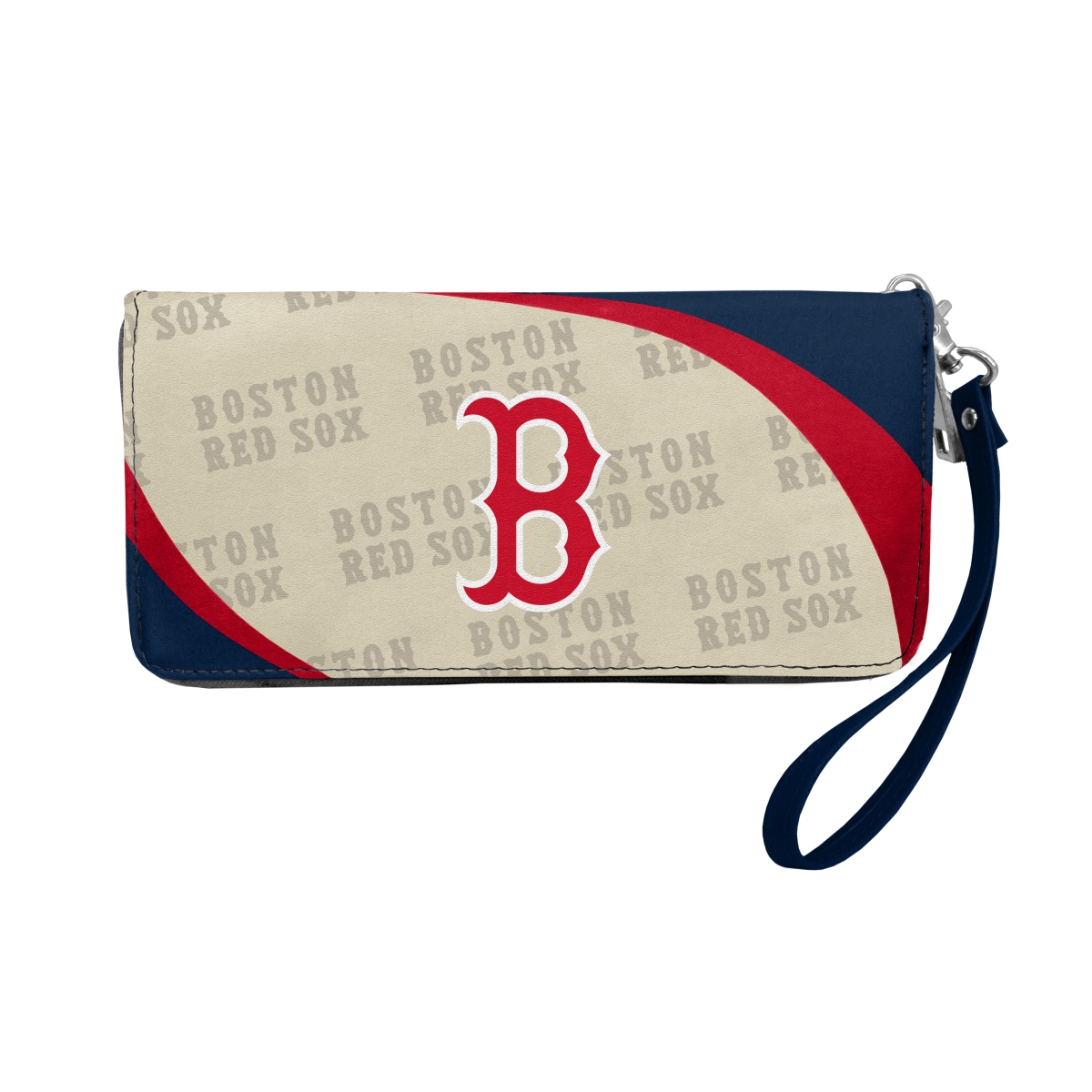 Picture of Little Earth 600902-RDSX MLB Curve Zip Organizer Wallet - Boston Red Sox