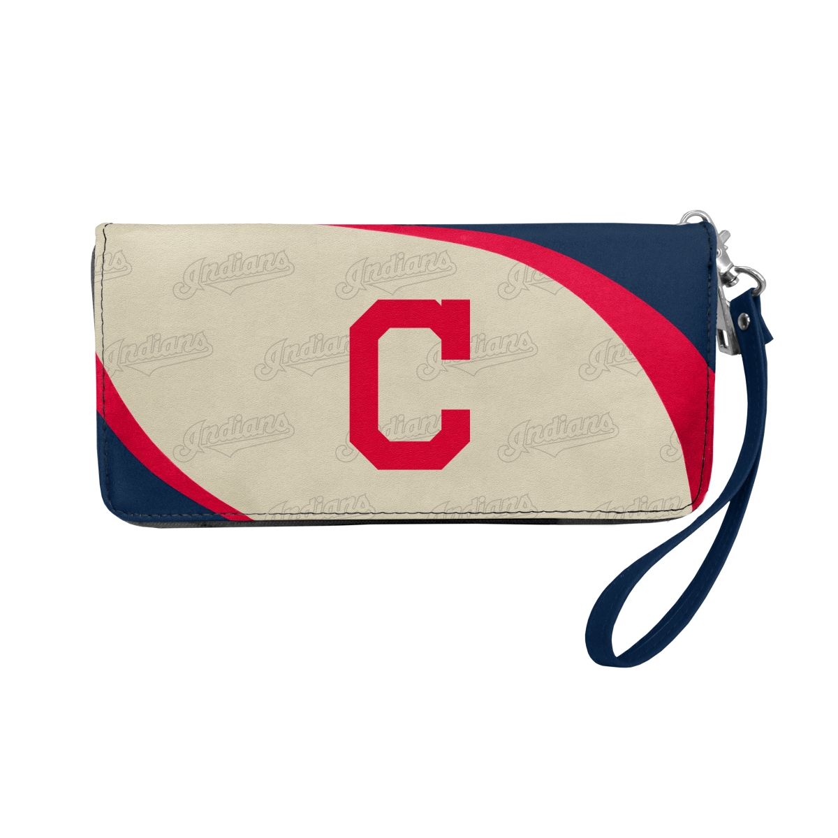 Picture of Little Earth 600902-INDI MLB Curve Zip Organizer Wallet - Cleveland Indians