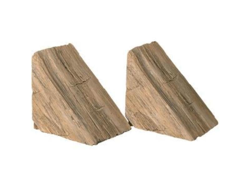 Rustic Corbel Fireplace Mantel, Pale Honey - Set of 2