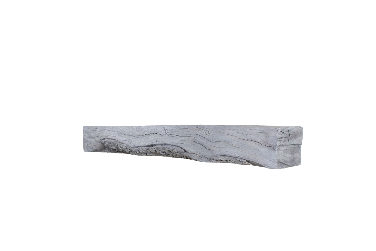 6 ft. Rickhouse Fireplace Mantel, Weathered Gray