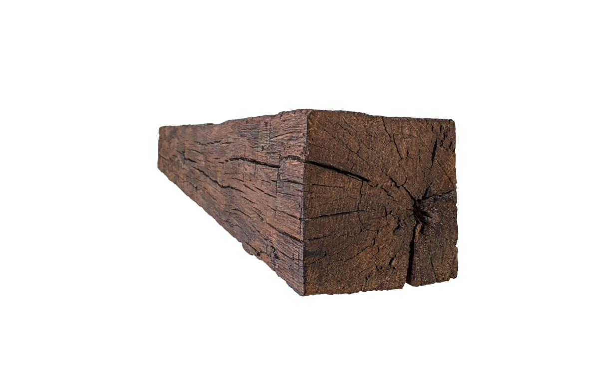 TB-6-LH-MD 6 ft. Tobacco Barn Fireplace Mantel, Maduro