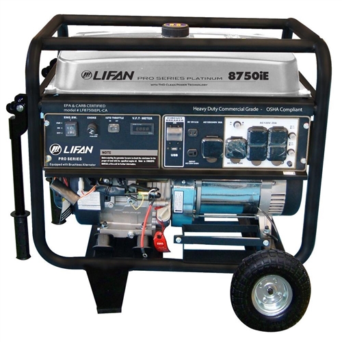 Picture of Lifan LF8750iEPLRV 8500 watt Platinum Generator - 15 MHP with Recoil Electronic Start