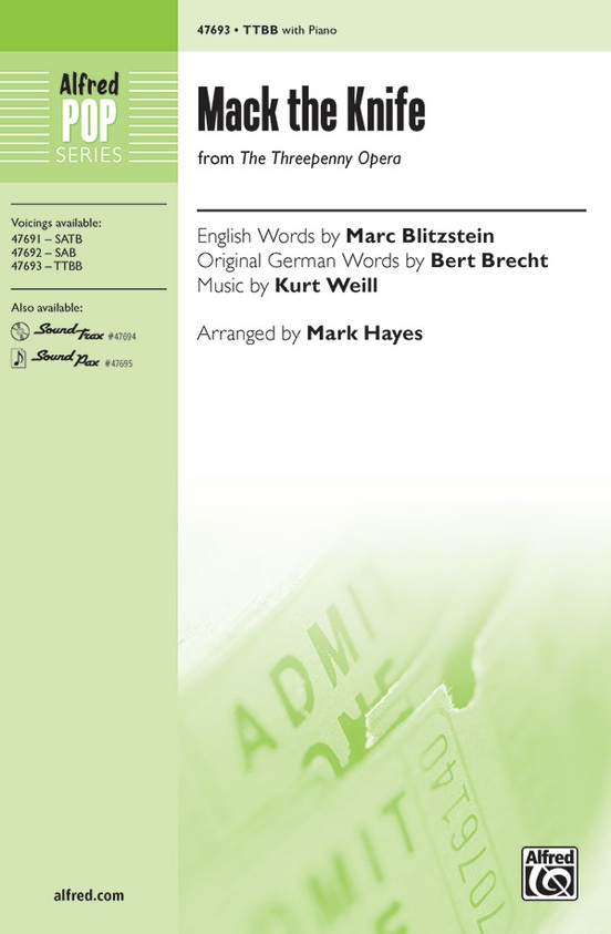 Mack the Knife: from <i>The Threepenny Opera</i>