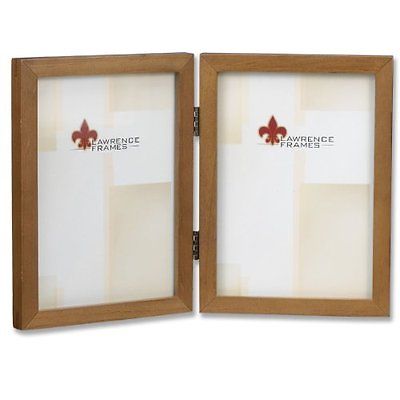 Picture of Lawrence Frames 766057D 5 x 7 Double Nutmeg Wood Frame