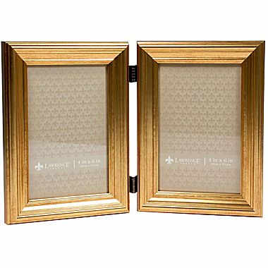 Picture of LawrenceFrames 536246D 4 x 6 in. Hinged Double Picture Frame&#44; Gold