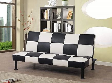 F09911A Sectional Couch Sofa Set with Ottoman Left Facing Build-in Coffee Table Dark Grey Line - 3 Piece