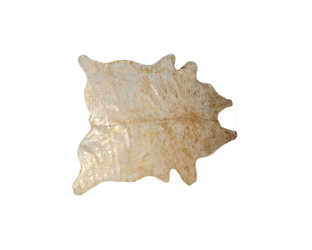6 x 7 ft. Scotland Cowhide Rug -  & Gold