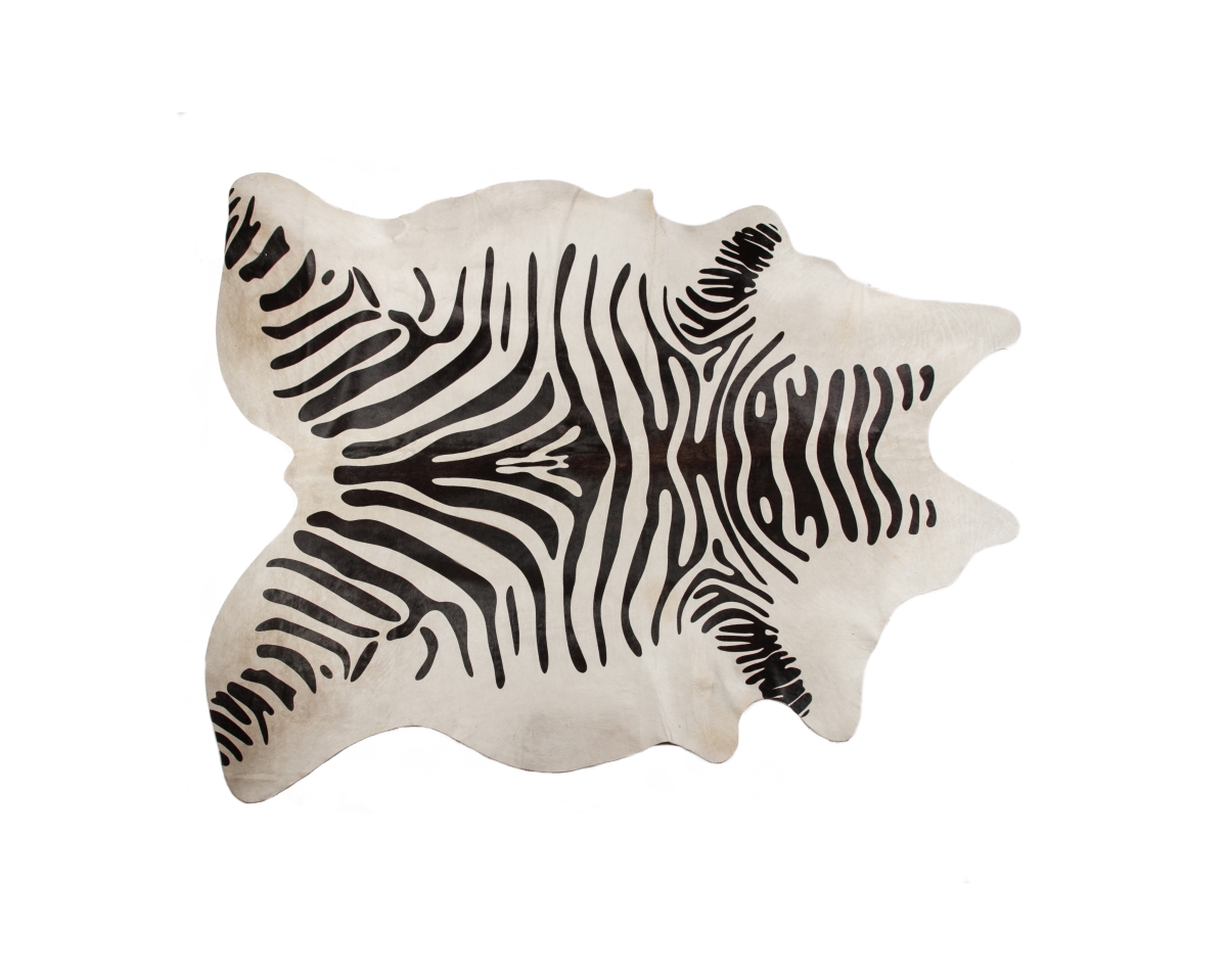 6 x 7 ft. Togo Cowhide Rug - Zebra Black on Off White