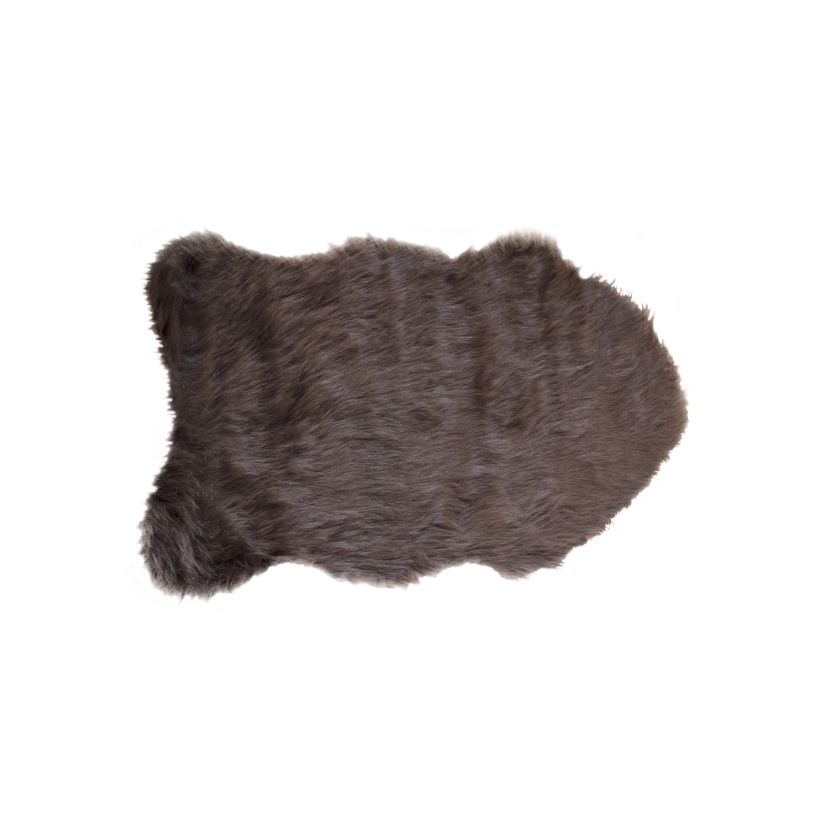 676685030115 2 x 3 ft. Gordon Faux Sheepskin Rug - Chocolate