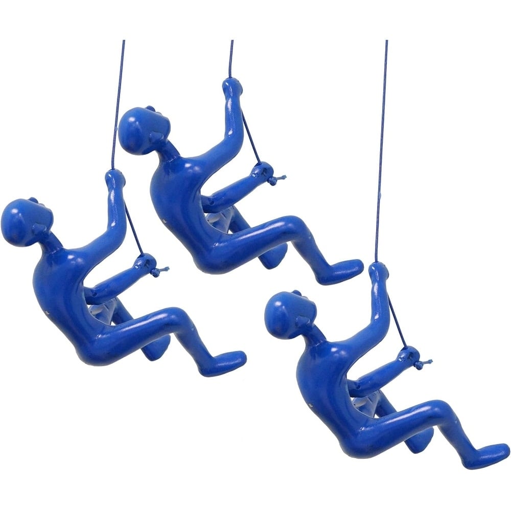 Home Decor Classic Wall-Art Sculpture | 3-Piece | Blue |