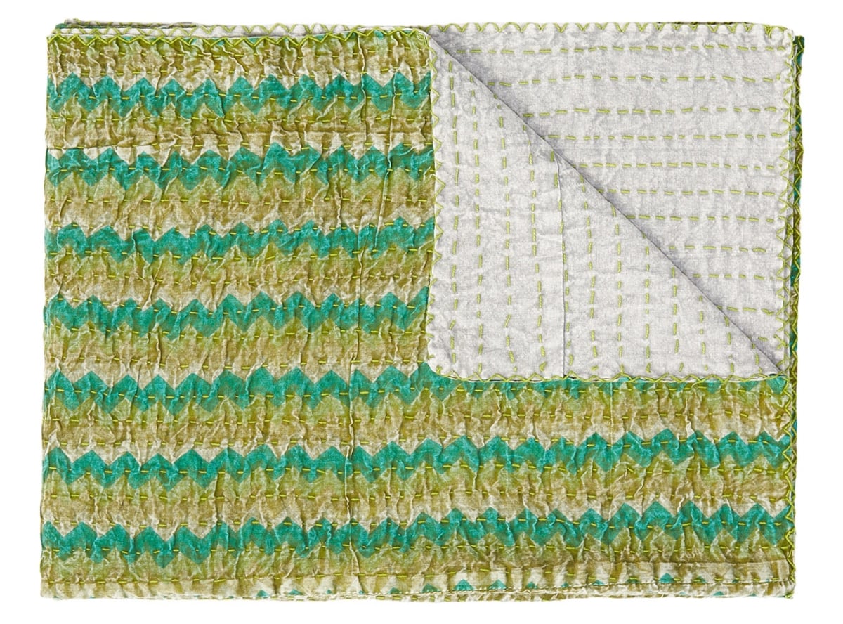 676685039798 Home Decor Kantha Cotton Throw | Multicolor | 50'x70'