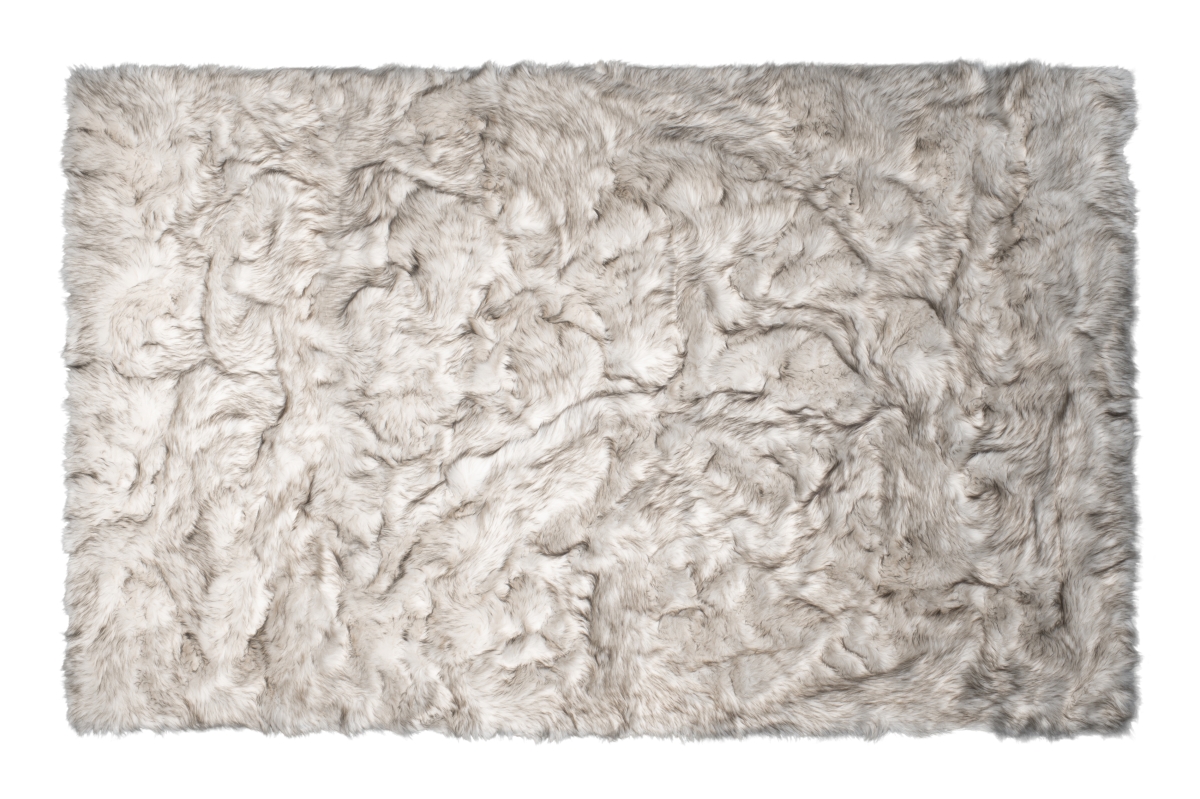 Home Decor Hudson Faux Sheepskin Rectangular Rug | 1-Piece | Gradient chocolate | 5'x8'
