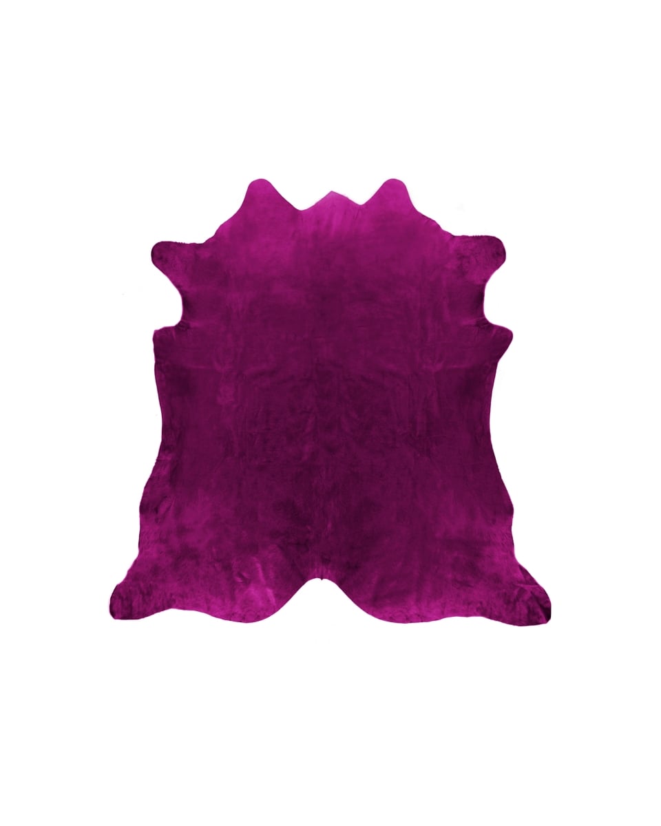 Home Decor Geneva Cowhide Rug | 1-Piece | Eggplant | 6'x7'