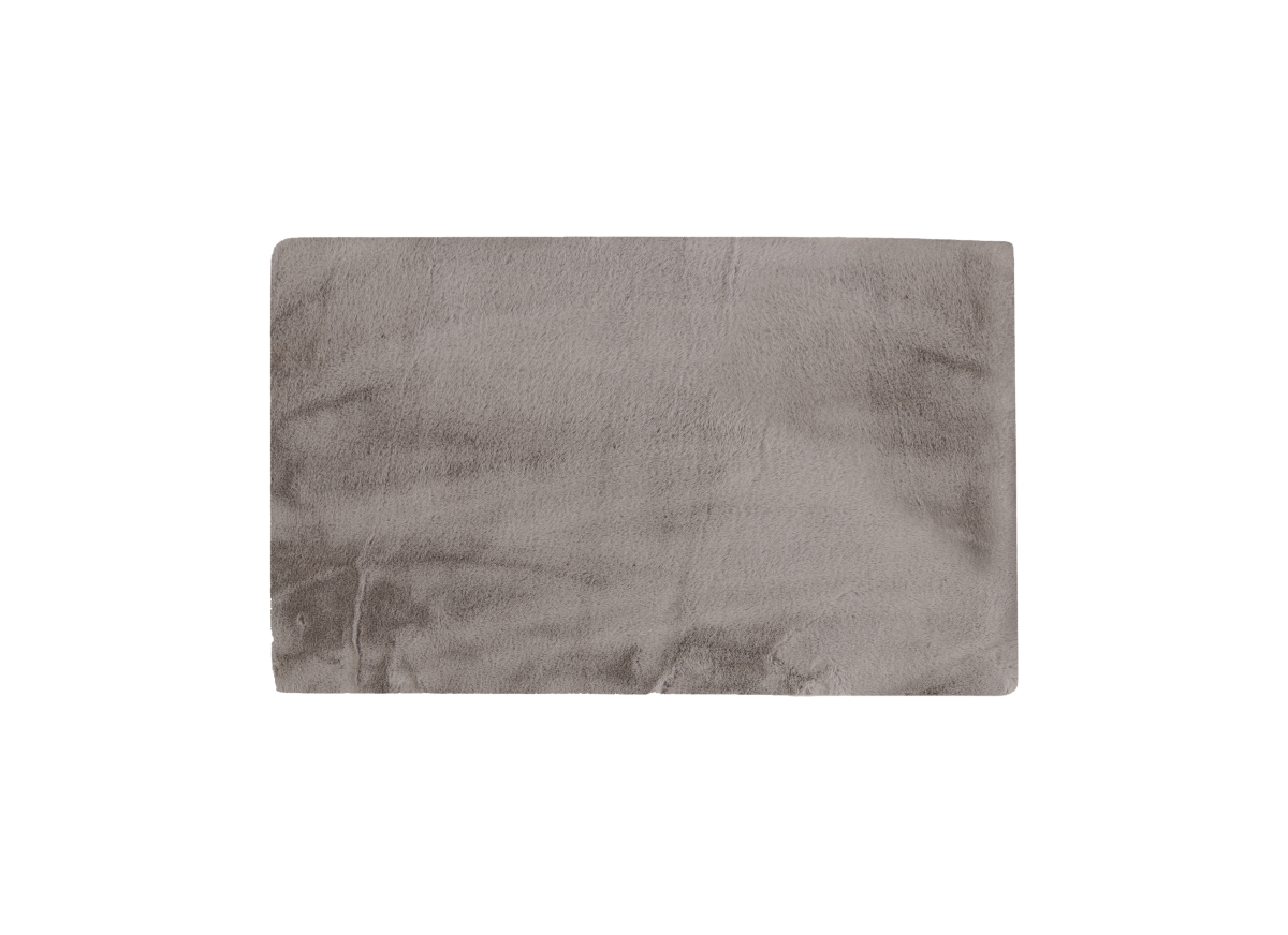 Home Decor Classic Faux Rabbit Rectangular Rug | 1-Piece | Grey | 3'x5'