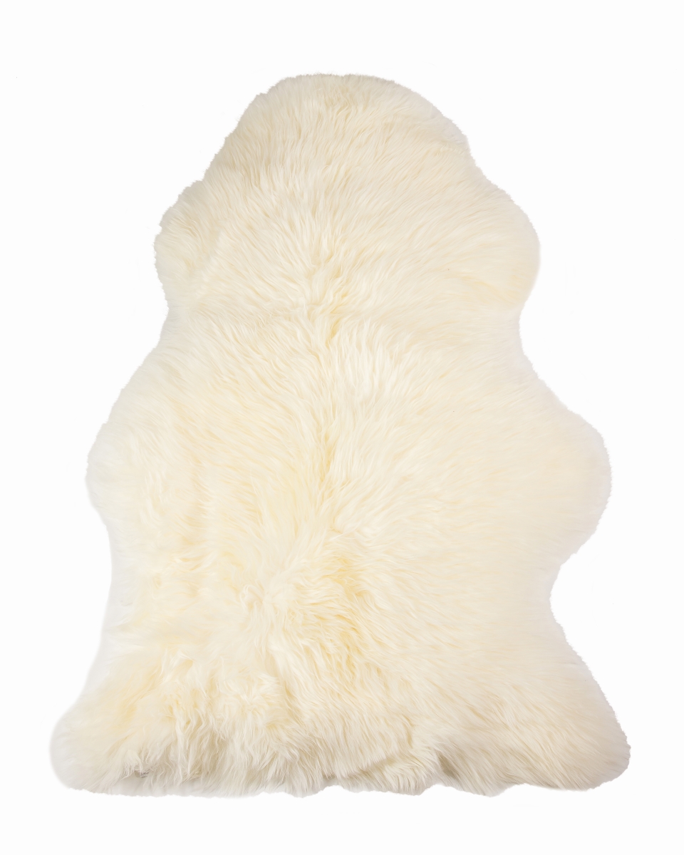 Home Decor Milan Sheepskin Single Rug | 1-Piece | Ivory | 2'x3'