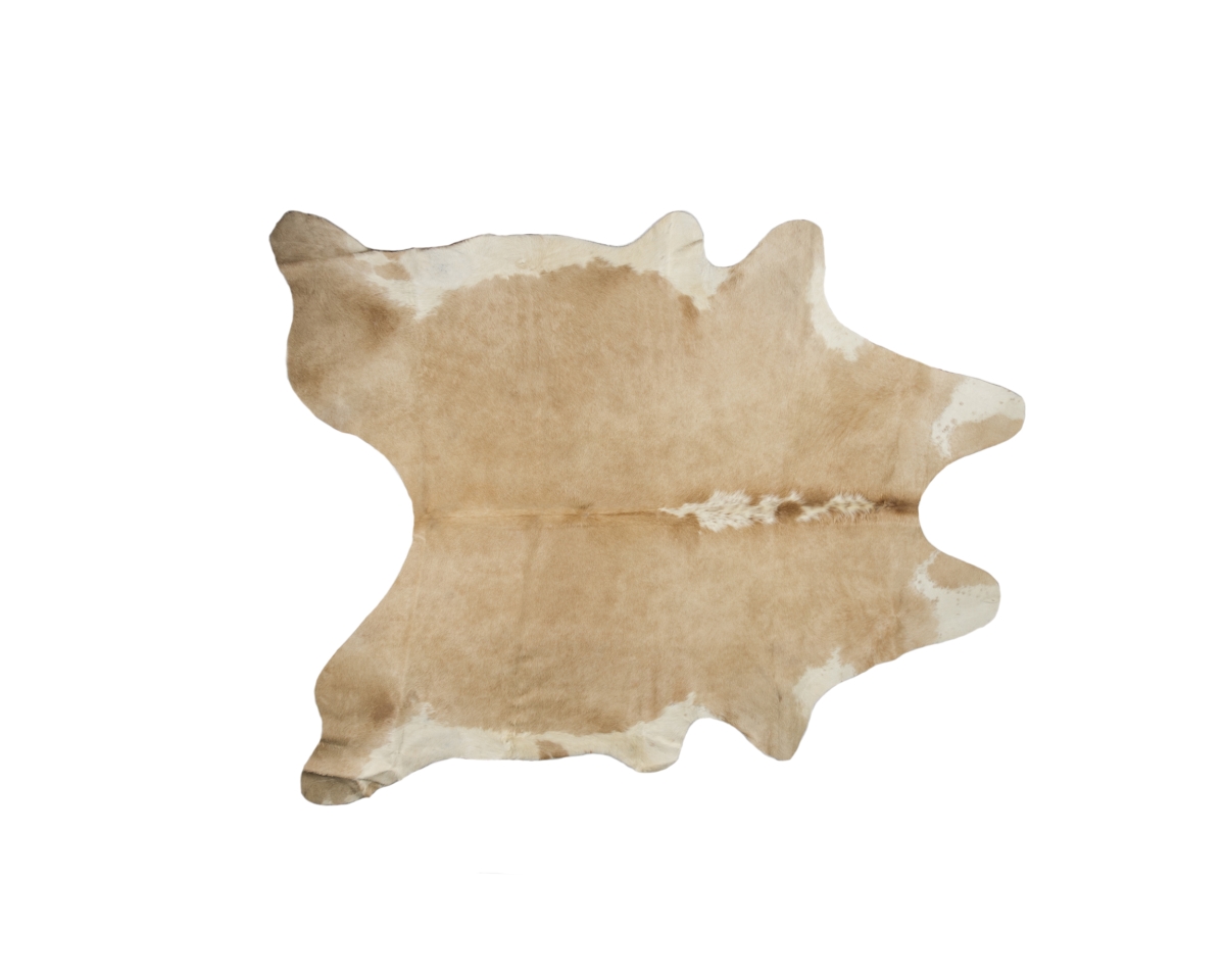 Home Decor Kobe Cowhide Rug | 1-Piece | Tan & white | 5'x7'