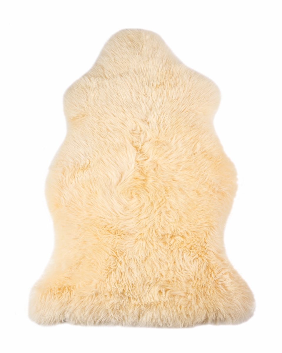 Home Decor Milan Sheepskin Single Rug | 1-Piece | Cream | 2'x3'