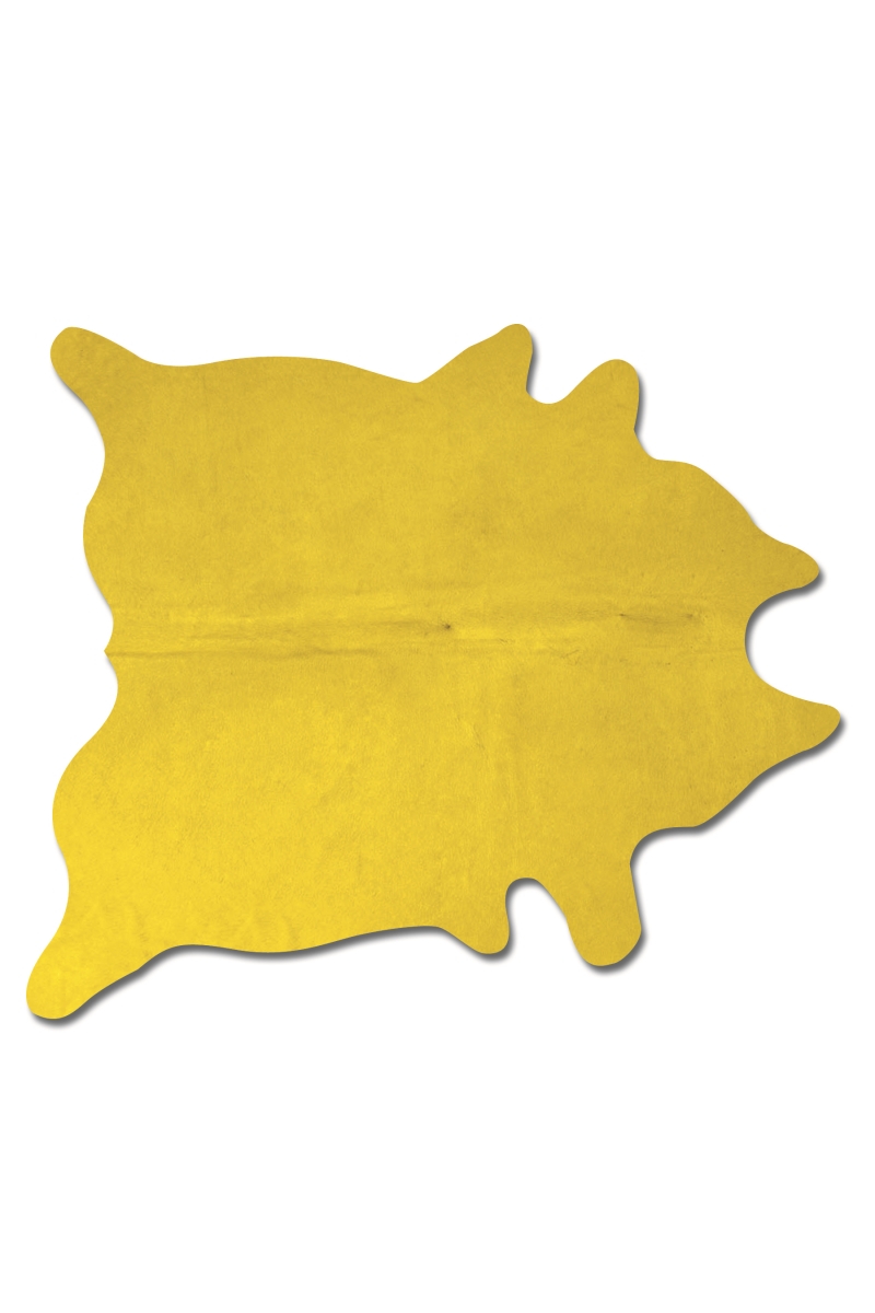 Home Decor Geneva Cowhide Rug | 1-Piece | Yellow | 6'x7'