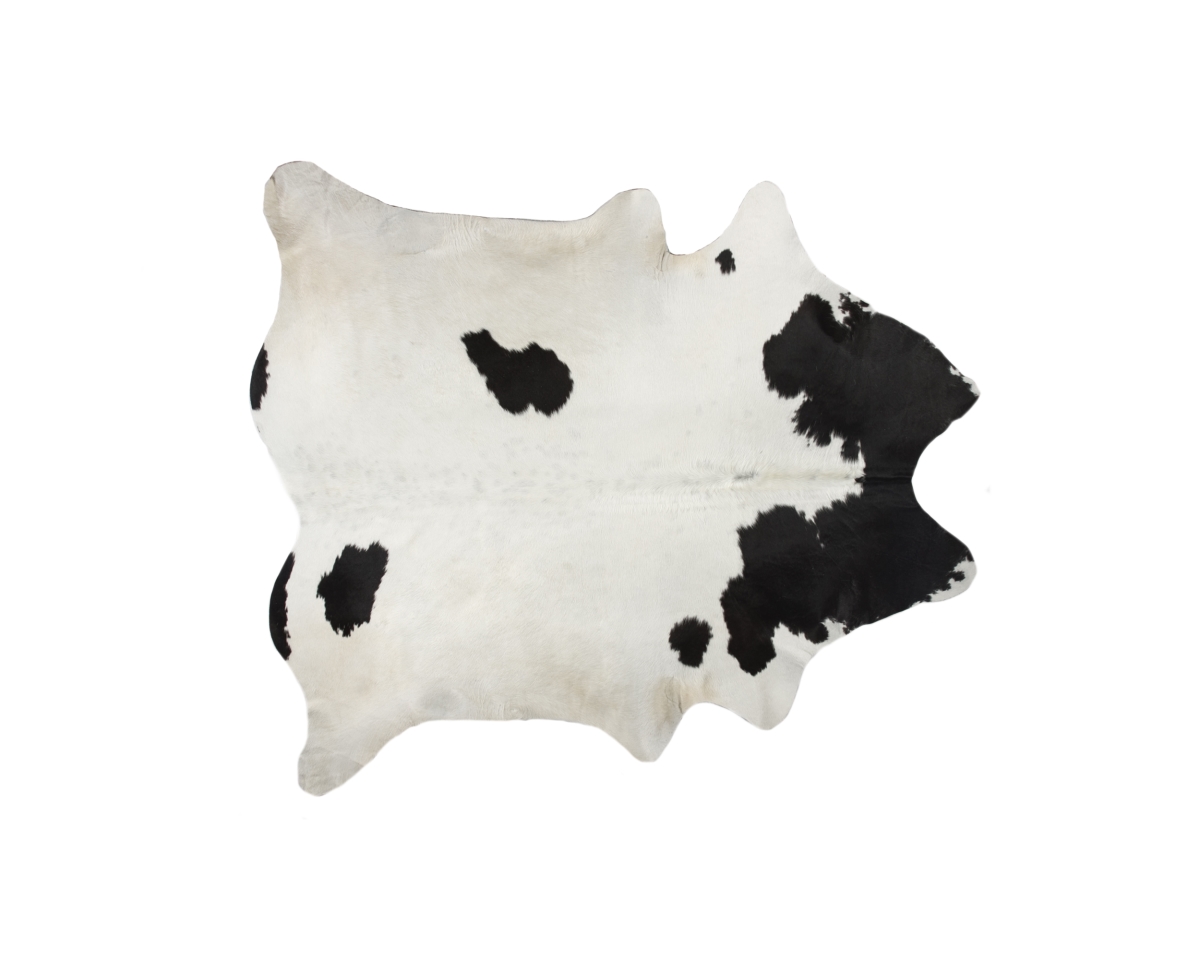 Home Decor Kobe Cowhide Rug | 1-Piece | White/black | 5'x7'