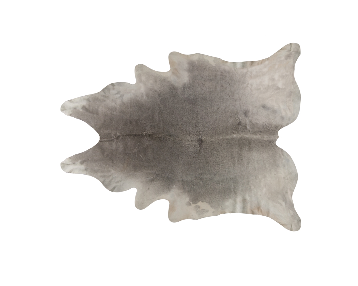 676685033987 Home Decor Kobe Cowhide Rug | 1-Piece | Grey & white | 6'x7'
