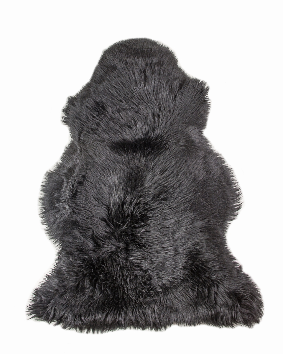 Home Decor Milan Sheepskin Single Rug 1-Piece Black 2'x3'