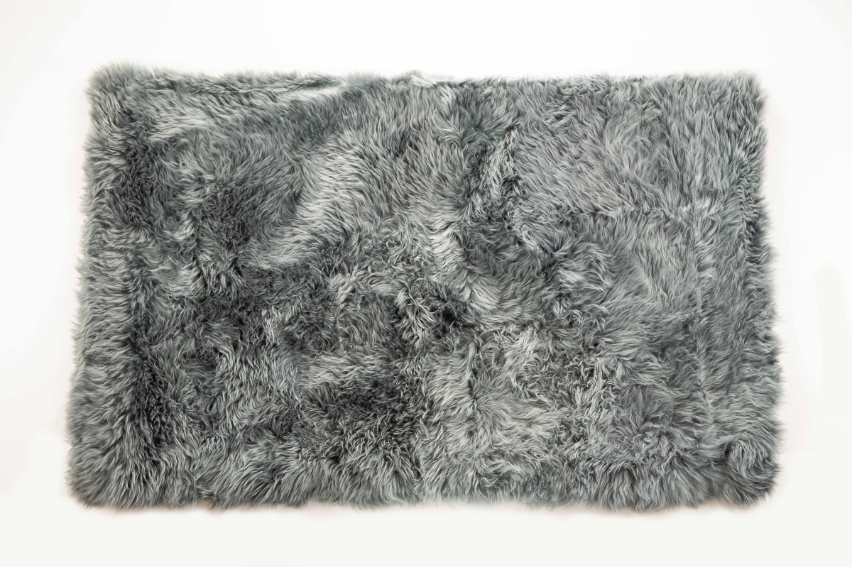 Home Decor Zealand Sheepskin Trio Rectangular Rug | 1-Piece | Grey | 3'x5'