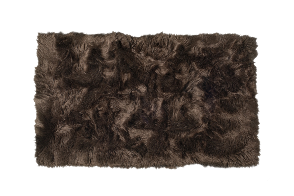 Home Decor Hudson Faux Sheepskin Trio Rug | 1-Piece | Chocolate | 3'x5'