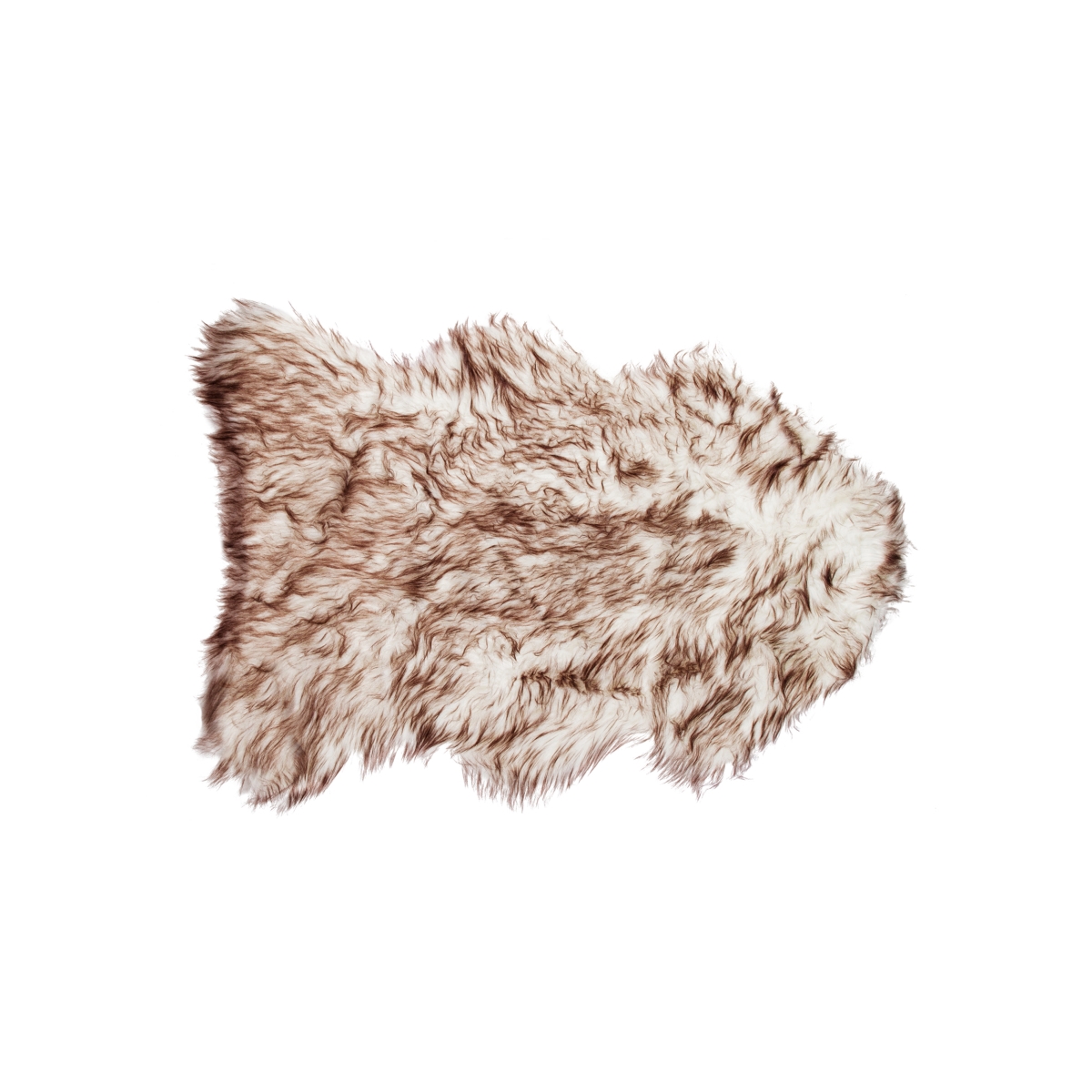 Home Decor Gordon Faux Sheepskin Single Rug | 1-Piece | Gradient chocolate | 2'x3'