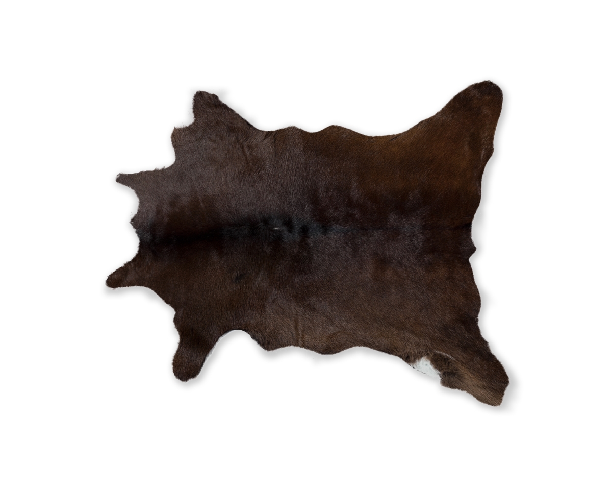 Home Decor 676685034274 Classic Calfskin Throw Rug, 1-Piece, Chocolate, 2"x3"