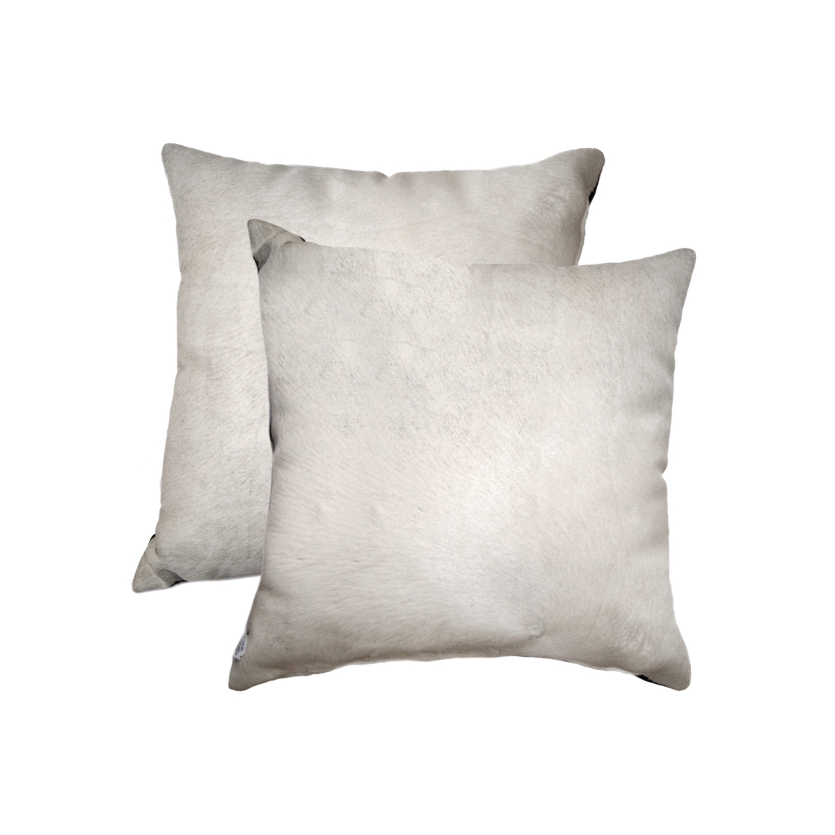 Home Decor 676685043399 Torino Cowhide Pillow, 2-Piece, Off-white, 18"x18"