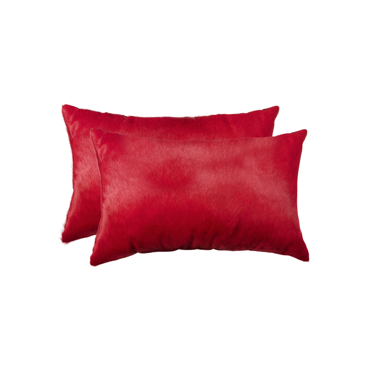 Home Decor 676685043580 Torino Cowhide Pillow, 2-Piece, Wine, 12"x20"