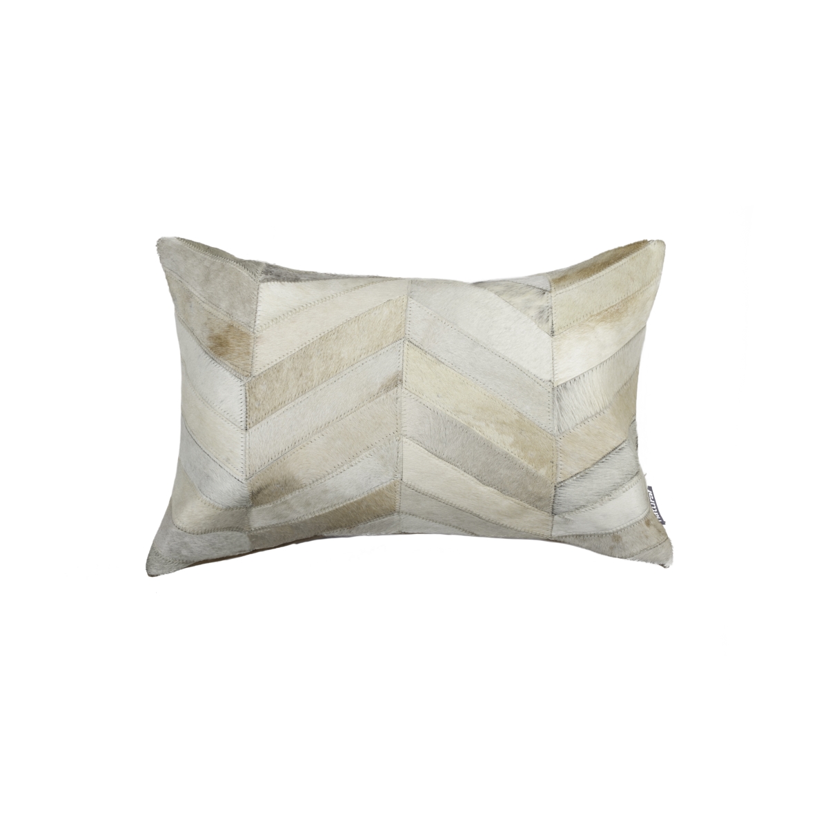 Home Decor 676685025722 Torino Chevron Cowhide Pillow, 1-Piece, , 12"x20"