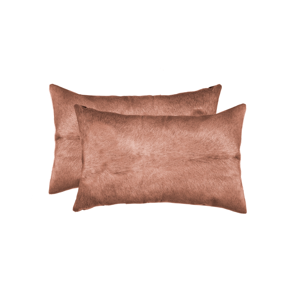 Home Decor 676685043474 Torino Cowhide Pillow, 2-Piece, Brown, 12"x20"