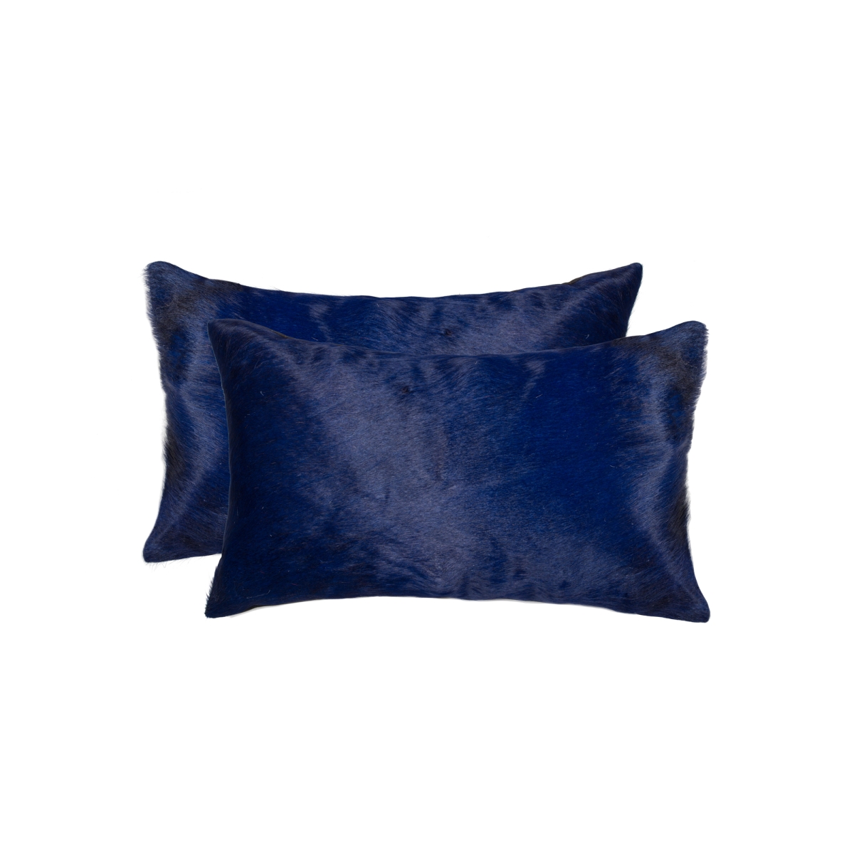 Home Decor 676685043603 Torino Cowhide Pillow, 2-Piece, Navy, 12"x20"