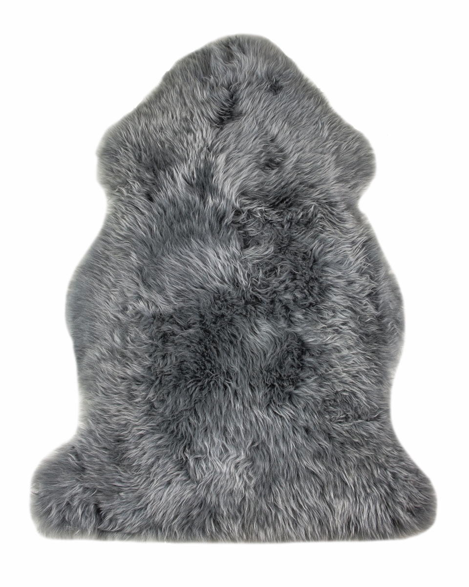 Home Decor 676685050588 Milan Sheepskin Single Rug, 1-Piece, Platinum, 2"x3"
