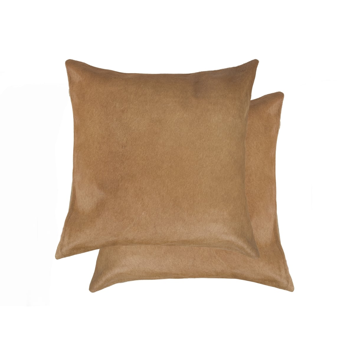 Home Decor 676685043337 Torino Cowhide Pillow, 2-Piece, Tan, 18"x18"