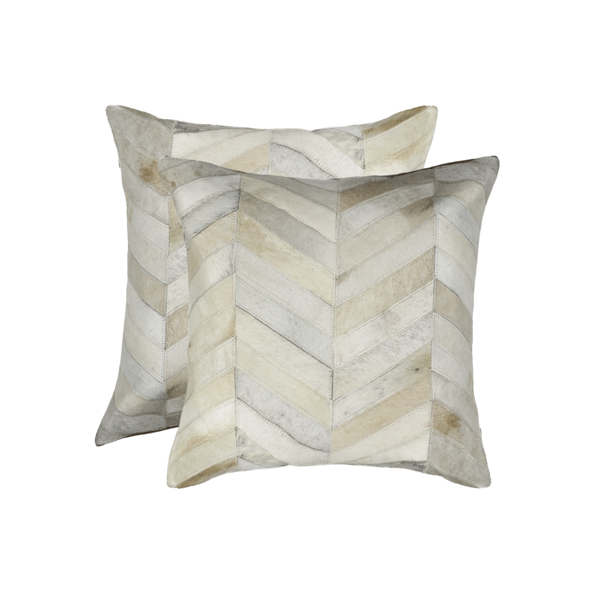Home Decor 676685029331 Torino Chevron Cowhide Pillow, 2-Piece, , 18"x18"