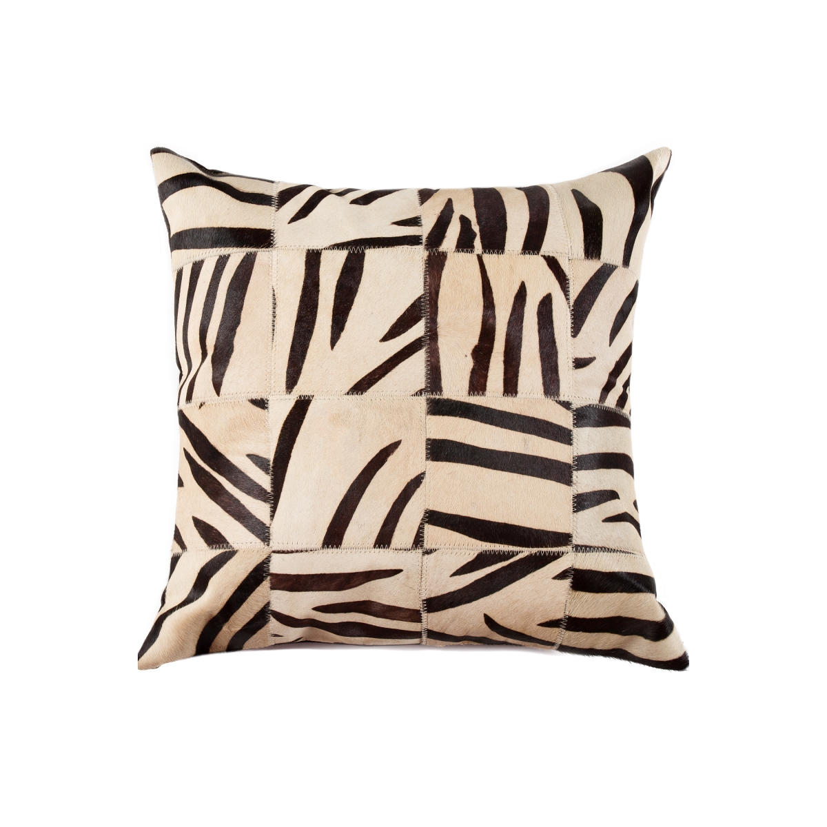 676685002051 18 x 18 in. Torino Patchwork Pillow - Zebra Black on White
