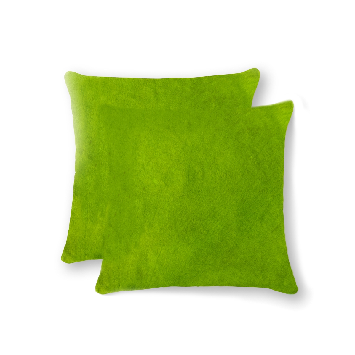 Home Decor 676685043405 Torino Cowhide Pillow, 2-Piece, Lime, 18"x18"