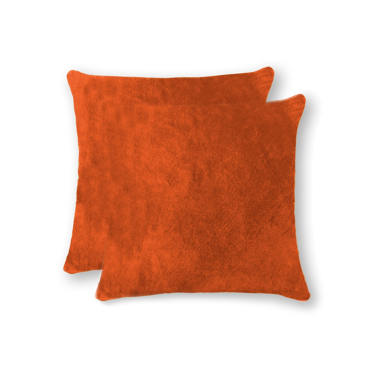 Home Decor 676685043429 Torino Cowhide Pillow, 2-Piece, Orange, 18"x18"