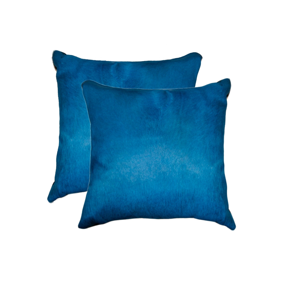 Home Decor 676685043375 Torino Cowhide Pillow, 2-Piece, Royal blue, 18"x18"