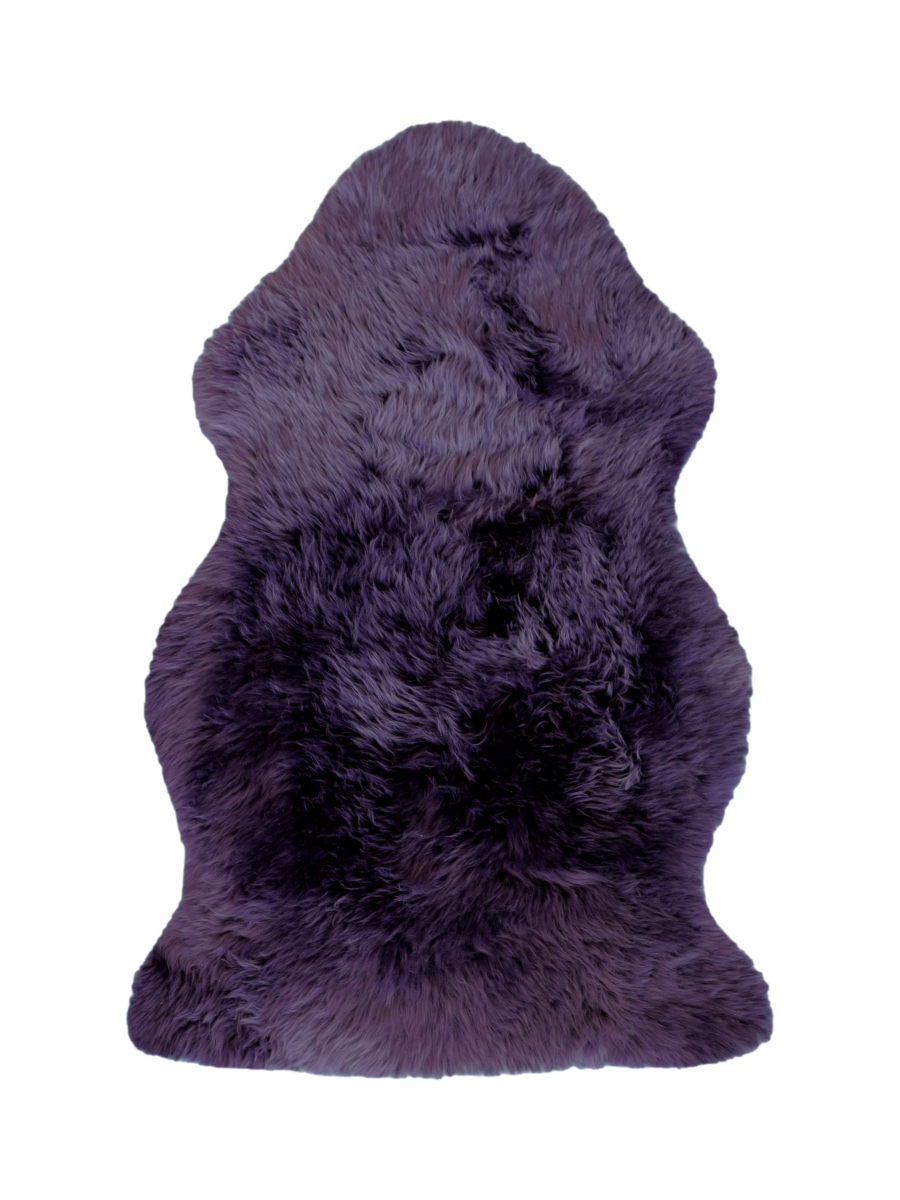 Home Decor 676685050922 Milan Sheepskin Single Rug, 1-Piece, Plum, 2"x3"